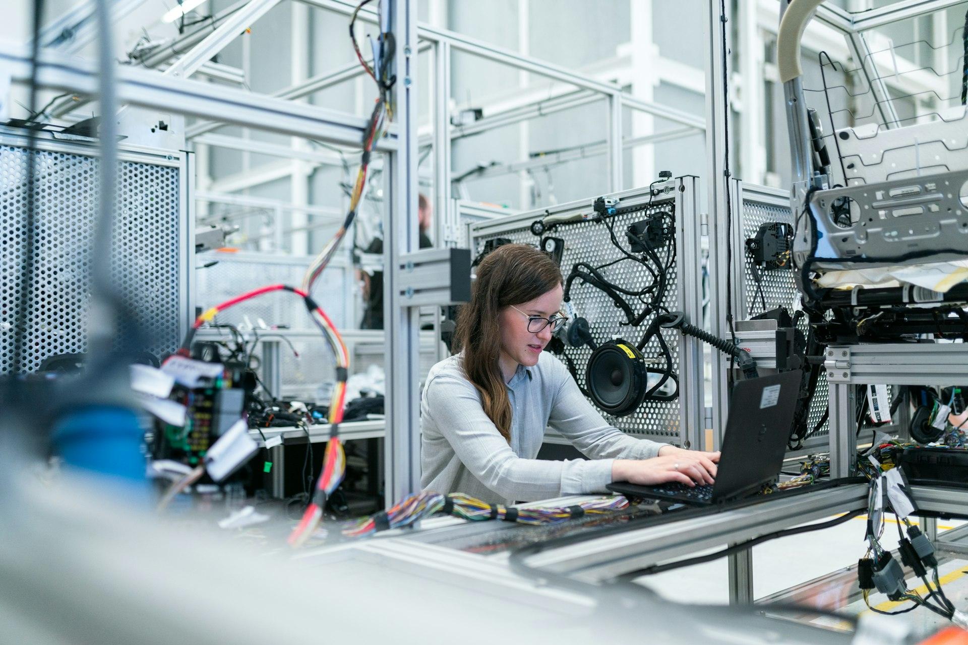 Product design engineer reviewing a prototype